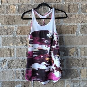 Lululemon 5 Mile Singlet Pigment Wave Berry Rumble Womens 8 Strappy